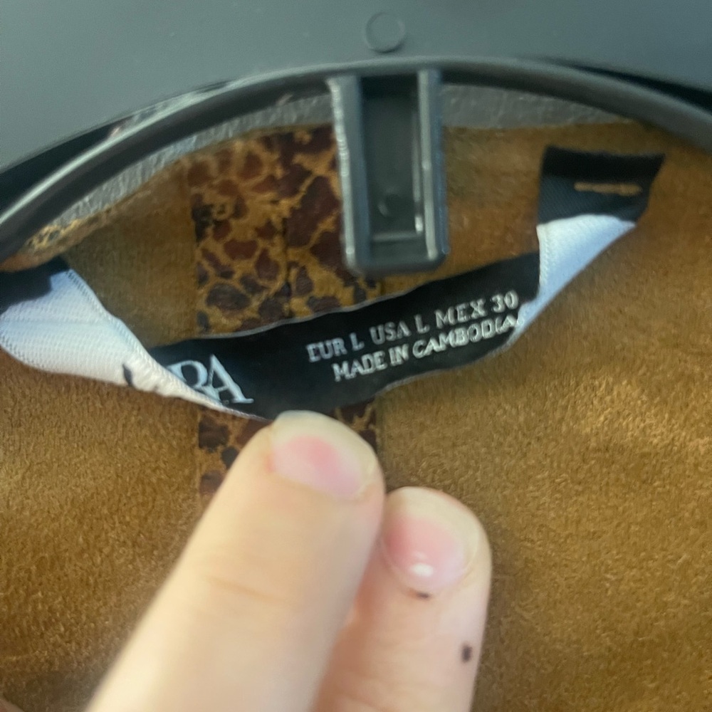 Zara Snake Print Drape Collar Faux Leather Blazer Jacket (new  with tags) - Picture 8 of 8